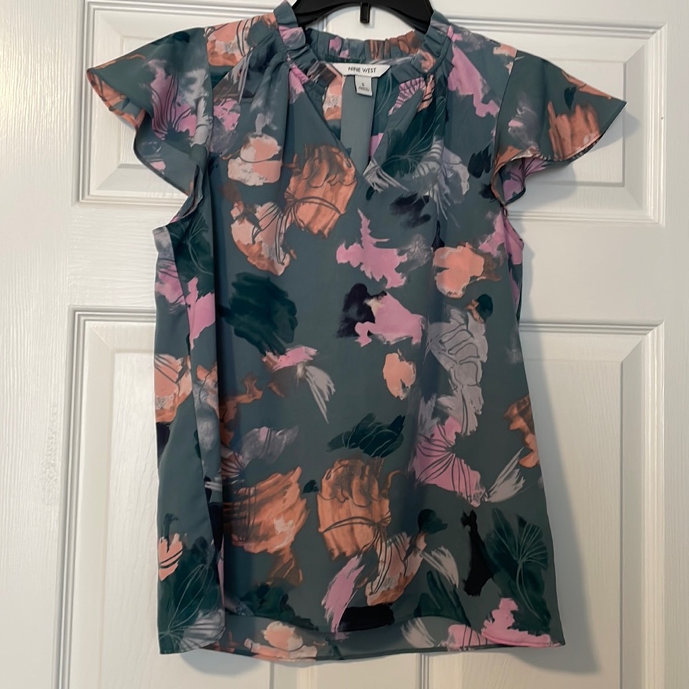 Pastel floral blouse